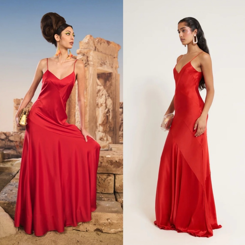 Cult Gaia Crissy gown maxi dress in red Size medium - Picture 3 of 11